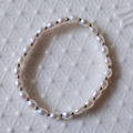 實品拍照 天然珍珠 珍珠手排 扁型珍珠 單圈 天然珍珠手鏈 好品質_1