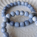 天然水晶 天然藍晶 藍晶 老形珠 單圈 9mm/10mm_1