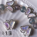 蝴蝶 亮銀 隔珠 21.3 * 16 mm 1顆 (直孔橫孔2用)_5