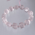 粉晶 隨形 方糖 無染色 水晶手鍊 單圈_5