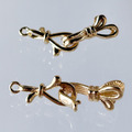 14K 古典 蝴蝶結 壓釦 鎖釦 手鍊配件 飾品材料 1組