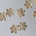 保色花托 24k金保色 六瓣圈圈小花 花托 5入1組 飾品配件 飾品diy 手鏈材料_3