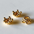 星形 皇冠 花托 珠托 金色 24K 隔珠 6mm 5入1份_1