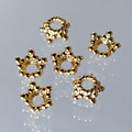 星形 皇冠 花托 珠托 金色 24K 隔珠 6mm 5入1份_2