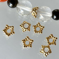 星形 皇冠 花托 珠托 金色 24K 隔珠 6mm 5入1份_3