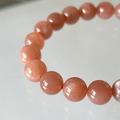 天然小高品橙月光石 單圈 無染色 水晶手鍊_2