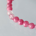 天然水晶 漸變薔薇輝石 單圈 手鍊 5.6mm_2