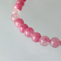天然水晶 漸變薔薇輝石 單圈 手鍊 5.6mm_3