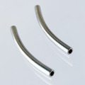 304不銹鋼 不褪色 彎管 亮銀 保色彎管 彎管 2入 外徑3*內孔1.8*長35mm 飾品配件_2