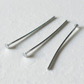 304不銹鋼 保色 平頭針 T字針 約100入 約0.6mm*3cm 無鑷白K 飾品配件diy 手工飾品材料_1