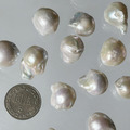 天然珍珠 淡水珍珠 巴洛克珍珠 1個 大款約22*13mm/小款約15*14mm 隨機出貨_2