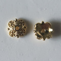 四瓣花蕊 花托 珠托 金色 24K 隔珠 約8.8mm 5入1份_2