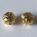 18k 包金保色 花瓣簍空金球 保色珠 隔珠 10mm/11mm 1入_3
