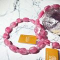 櫻花雨 薔薇輝石 隨形 隨形手串 單圈手練 水晶批發 台中水晶批發 台中水晶_2