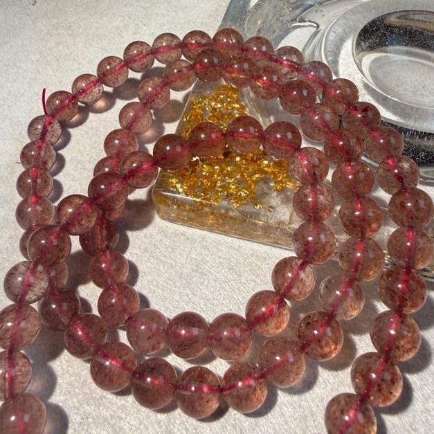 草莓晶三圈  7+mm  台中水晶 水晶批發 台中水晶批發