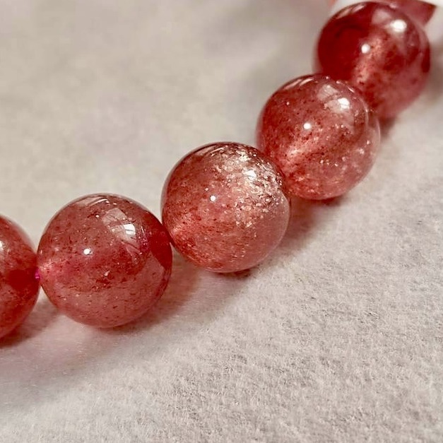 星光草莓晶 草莓晶  11mm 單圈 台中水晶 水晶批發 台中水晶批發