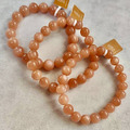 天然小高品橙月光石 單圈 無染色 水晶手鍊_2