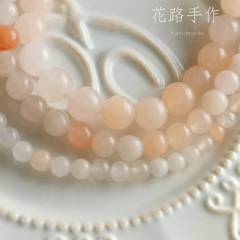 天然石 東陵玉 純天然 粉東陵手珠 條珠 圓珠 飾品diy