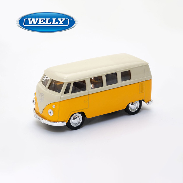 【WELLY 威利】4.75吋 福斯 1963 Volkswagen T1 巴士模型 49764CW