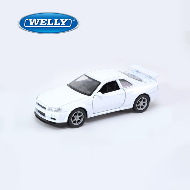 【WELLY 威利】4.75吋 日產 Nissan Skyline GT-R R34 經典性能跑車模型 43798CW