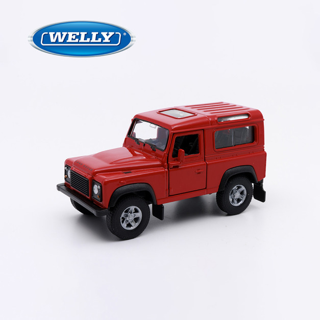【WELLY 威利】4.75吋 路虎 Land Rover Defender 經典越野車模型 42392CW