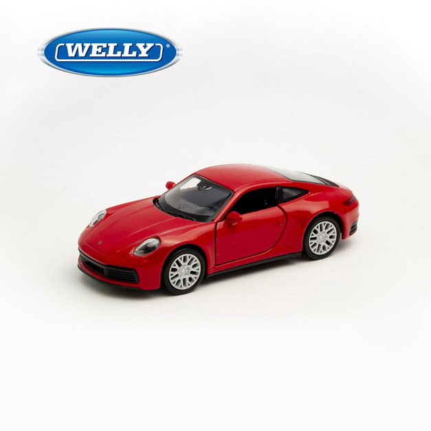 【WELLY 威利】4.75吋 保時捷 Porsche 911 Carrera 4S 經典跑車模型 43781CW