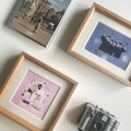 【客製化商品】實木相框 彩色似顏繪設計 胡桃木/櫸木相框 手工榫卯結構相框