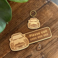 【客製化商品】台灣檜木停車牌 天然香氣 客製化車體 附贈吊飾