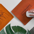 【客製化商品】植鞣革皮革滑鼠墊 真皮材質 可設計雕刻圖像/文字