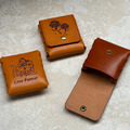 【客製化商品】植鞣革皮革小方錢包 真皮材質 可設計圖像/文字 送禮物_1