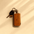 【客製化商品】植鞣革皮革鑰匙套 真皮材質 可設計圖像/文字 送禮物_1