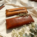 【客製化商品】植鞣革皮革筆盒 真皮材質 可設計圖像/文字 送禮物