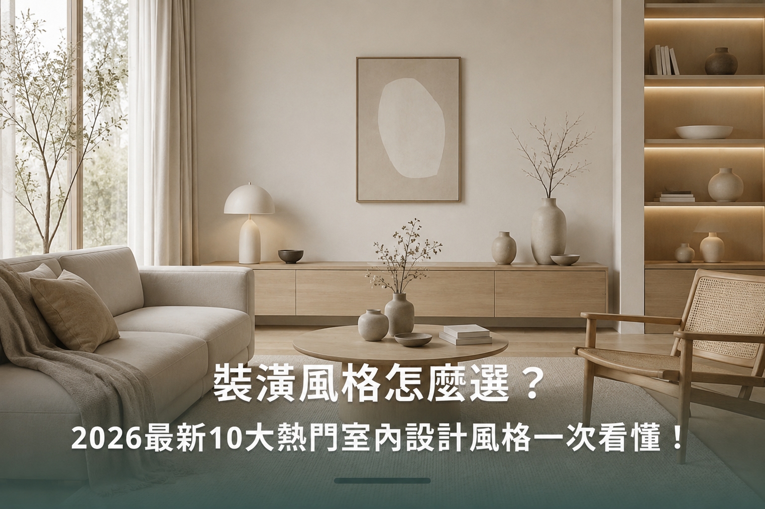 裝潢風格怎麼選？【2026最新】10種熱門室內設計風格比較與案例分享