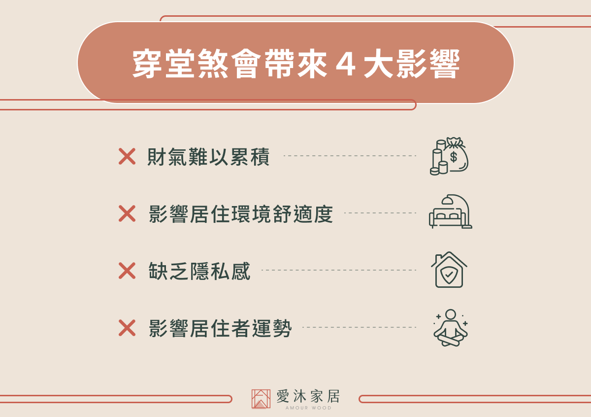 穿堂煞會帶來 4 大影響