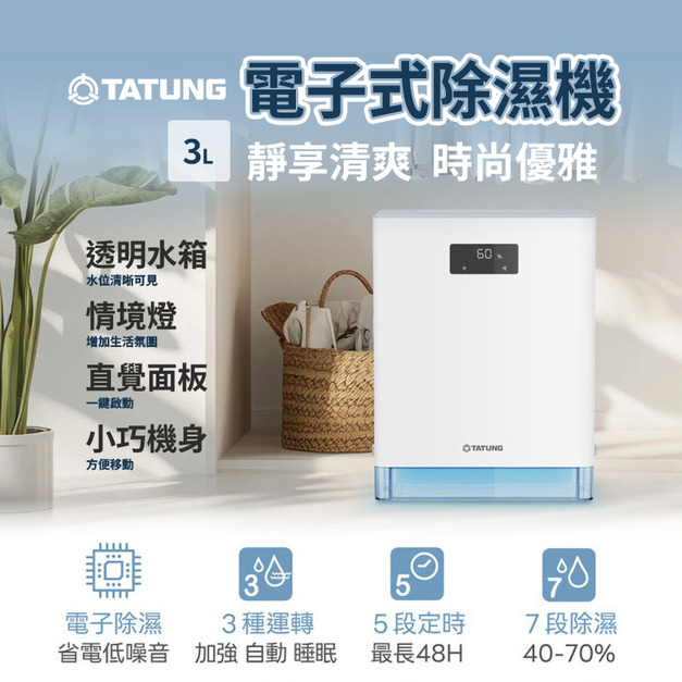 TATUNG 大同 電子式除濕機 (TDH-012TAE)
