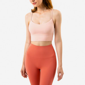 SALE-輕度 Y字細肩帶美背Bra【芭蕾粉】現貨