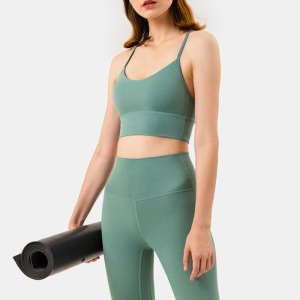 SALE-輕度 Y字細肩帶美背Bra【潮水綠】現貨