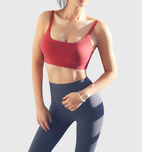 SALE-中強度 双直細肩帶美背Bra【棗紅色】現貨