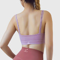 SALE-中強度 双直細肩帶美背Bra【丁香紫】現貨