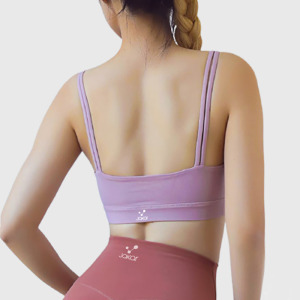 SALE-中強度 双直細肩帶美背Bra【丁香紫】現貨