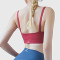 SALE-中強度 双直細肩帶美背Bra【棗紅色】現貨_1
