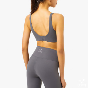 SALE-高強度 背扣式U型美背Bra【鈦灰色】現貨