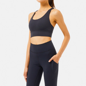 SALE-高強度 双交叉肩帶美背Bra【黑色】現貨