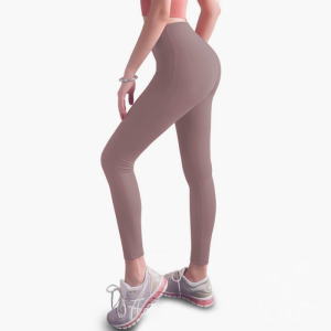 SALE-中強度 裸感高腰蜜臀Legging【粉紫色】現貨