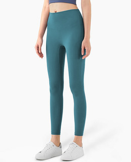 SALE-中強度 裸感高腰蜜臀Legging【灰湖綠】現貨