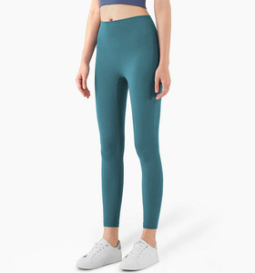 SALE-中強度 裸感高腰蜜臀Legging【灰湖綠】現貨