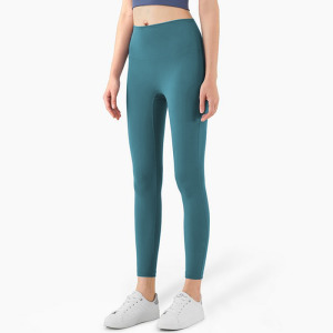 SALE-中強度 裸感高腰蜜臀Legging【灰湖綠】現貨