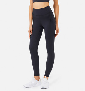 SALE-高強度 雙側袋高腰提臀Legging【黑色】現貨