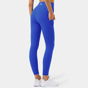 SALE-高強度 雙側袋高腰提臀Legging【豔藍色】現貨