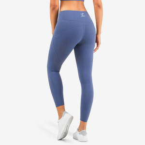 SALE-中強度 立體臀型縫線密袋高腰Legging【墨水藍】現貨